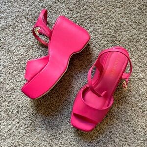 Liliana Pink Platform Heels